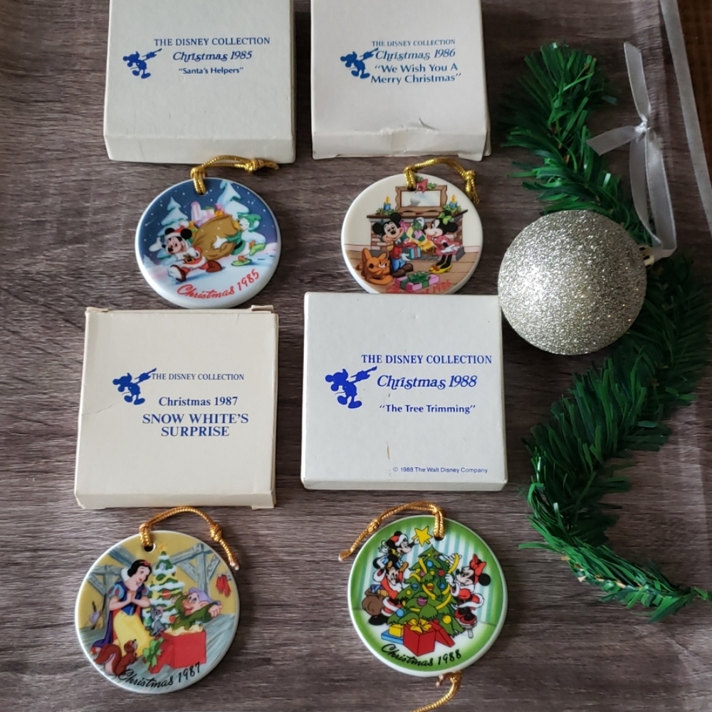 Vintage disney collection ornaments by year